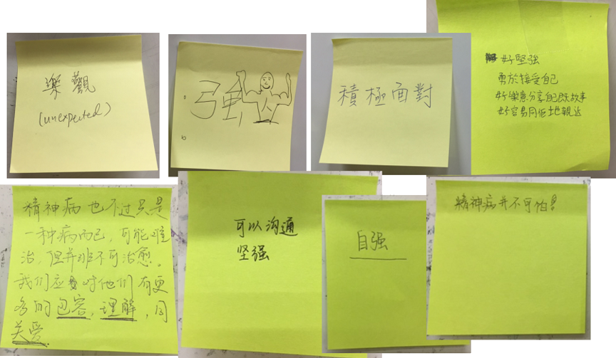 參加後，對精神病人的印象相片